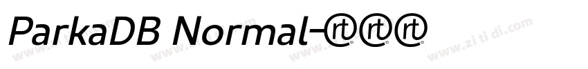 ParkaDB Normal字体转换